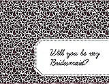 Front View Thumbnail - Bordeaux & Ebony Will You Be My Bridesmaid Card - Petal