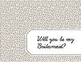 Front View Thumbnail - Cameo & Ebony Will You Be My Bridesmaid Card - Petal