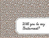 Front View Thumbnail - Cappuccino & Ebony Will You Be My Bridesmaid Card - Petal