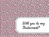 Front View Thumbnail - Carnation & Ebony Will You Be My Bridesmaid Card - Petal