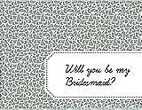 Front View Thumbnail - Celadon & Ebony Will You Be My Bridesmaid Card - Petal