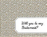 Front View Thumbnail - Champagne & Ebony Will You Be My Bridesmaid Card - Petal