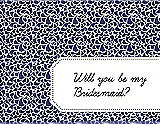 Front View Thumbnail - Electric Blue & Ebony Will You Be My Bridesmaid Card - Petal
