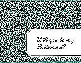 Front View Thumbnail - Emerald & Ebony Will You Be My Bridesmaid Card - Petal