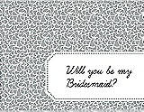 Front View Thumbnail - Frost & Ebony Will You Be My Bridesmaid Card - Petal