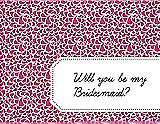 Front View Thumbnail - Fuchsia & Ebony Will You Be My Bridesmaid Card - Petal