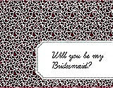 Front View Thumbnail - Garnet & Ebony Will You Be My Bridesmaid Card - Petal