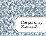 Front View Thumbnail - Ice Blue & Ebony Will You Be My Bridesmaid Card - Petal