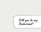 Front View Thumbnail - Marshmallow & Ebony Will You Be My Bridesmaid Card - Petal