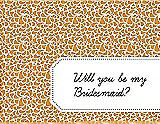 Front View Thumbnail - Orange Crush & Ebony Will You Be My Bridesmaid Card - Petal