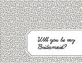 Front View Thumbnail - Oyster & Ebony Will You Be My Bridesmaid Card - Petal