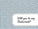 Front View Thumbnail - Pale Blue & Ebony Will You Be My Bridesmaid Card - Petal