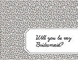Front View Thumbnail - Pebble Beach & Ebony Will You Be My Bridesmaid Card - Petal