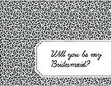 Front View Thumbnail - Pewter & Ebony Will You Be My Bridesmaid Card - Petal