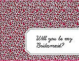 Front View Thumbnail - Posie & Ebony Will You Be My Bridesmaid Card - Petal