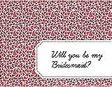 Front View Thumbnail - Papaya & Ebony Will You Be My Bridesmaid Card - Petal