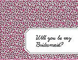 Front View Thumbnail - Pretty In Pink & Ebony Will You Be My Bridesmaid Card - Petal
