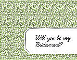 Front View Thumbnail - Pistachio & Ebony Will You Be My Bridesmaid Card - Petal