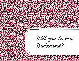 Front View Thumbnail - Rose Quartz & Ebony Will You Be My Bridesmaid Card - Petal