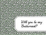 Front View Thumbnail - Sage & Ebony Will You Be My Bridesmaid Card - Petal
