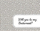 Front View Thumbnail - Sand & Ebony Will You Be My Bridesmaid Card - Petal