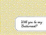 Front View Thumbnail - Sunflower & Ebony Will You Be My Bridesmaid Card - Petal