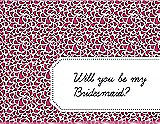 Front View Thumbnail - Strawberry & Ebony Will You Be My Bridesmaid Card - Petal