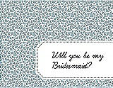Front View Thumbnail - Surf Spray & Ebony Will You Be My Bridesmaid Card - Petal