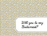 Front View Thumbnail - Venetian Gold & Ebony Will You Be My Bridesmaid Card - Petal