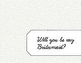 Front View Thumbnail - White & Ebony Will You Be My Bridesmaid Card - Petal