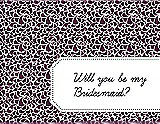 Front View Thumbnail - Wild Berry & Ebony Will You Be My Bridesmaid Card - Petal