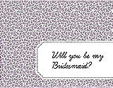 Front View Thumbnail - Wood Violet & Ebony Will You Be My Bridesmaid Card - Petal