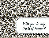 Front View Thumbnail - Antique Gold & Peacock Teal Will You Be My Maid of Honor Card - Petal