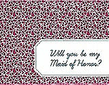 Front View Thumbnail - Berry Twist & Peacock Teal Will You Be My Maid of Honor Card - Petal