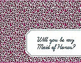 Front View Thumbnail - Cerise & Peacock Teal Will You Be My Maid of Honor Card - Petal