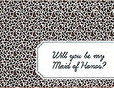 Front View Thumbnail - Cinnamon & Peacock Teal Will You Be My Maid of Honor Card - Petal
