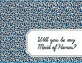 Front View Thumbnail - Cerulean & Peacock Teal Will You Be My Maid of Honor Card - Petal