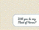 Front View Thumbnail - Corn Silk & Peacock Teal Will You Be My Maid of Honor Card - Petal