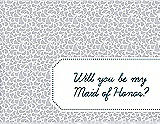 Front View Thumbnail - Dove & Peacock Teal Will You Be My Maid of Honor Card - Petal