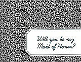 Front View Thumbnail - Graphite & Peacock Teal Will You Be My Maid of Honor Card - Petal