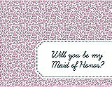 Front View Thumbnail - Hyacinth (iridescent Taffeta) & Peacock Teal Will You Be My Maid of Honor Card - Petal