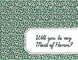 Front View Thumbnail - Juniper & Peacock Teal Will You Be My Maid of Honor Card - Petal