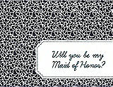 Front View Thumbnail - Navy Blue & Peacock Teal Will You Be My Maid of Honor Card - Petal