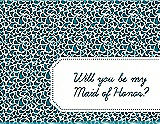 Front View Thumbnail - Oasis & Peacock Teal Will You Be My Maid of Honor Card - Petal