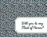 Front View Thumbnail - Peacock Teal & Peacock Teal Will You Be My Maid of Honor Card - Petal