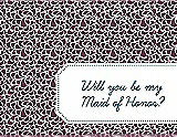 Front View Thumbnail - Plum Raisin & Peacock Teal Will You Be My Maid of Honor Card - Petal