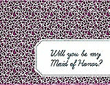 Front View Thumbnail - Persian Plum & Peacock Teal Will You Be My Maid of Honor Card - Petal