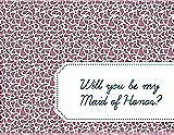 Front View Thumbnail - Rosebud & Peacock Teal Will You Be My Maid of Honor Card - Petal