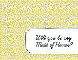 Front View Thumbnail - Snapdragon & Peacock Teal Will You Be My Maid of Honor Card - Petal