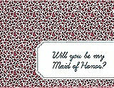 Front View Thumbnail - Spanish Rose & Peacock Teal Will You Be My Maid of Honor Card - Petal